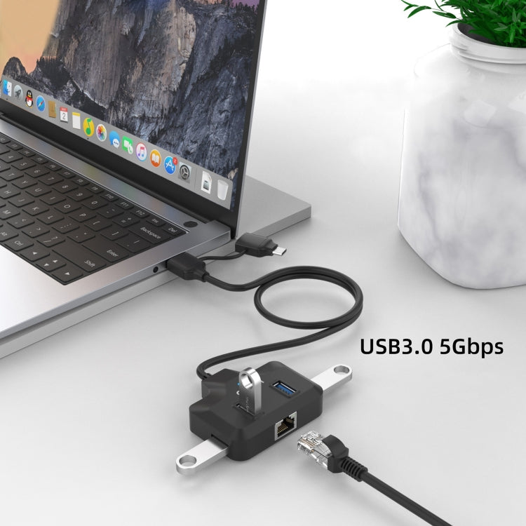 Onten Docking Station HUB 4 in 2 USB-C e USB 3.0 4 porte