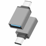 Adattatore USB-C 3.1 maschio a USB 3.0 femmina in alluminio