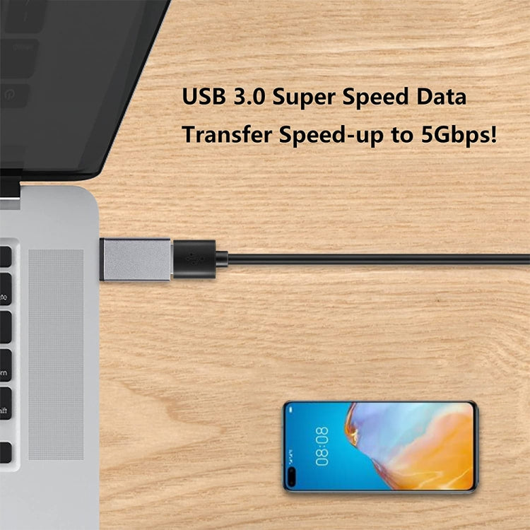 Adattatore USB-C 3.1 maschio a USB 3.0 femmina in alluminio