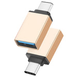 Adattatore USB-C 3.1 maschio a USB 3.0 femmina in alluminio