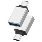 Adattatore USB-C 3.1 maschio a USB 3.0 femmina in alluminio