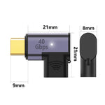 Adattatore magnetico USB-C a gomito 100W maschio-femmina