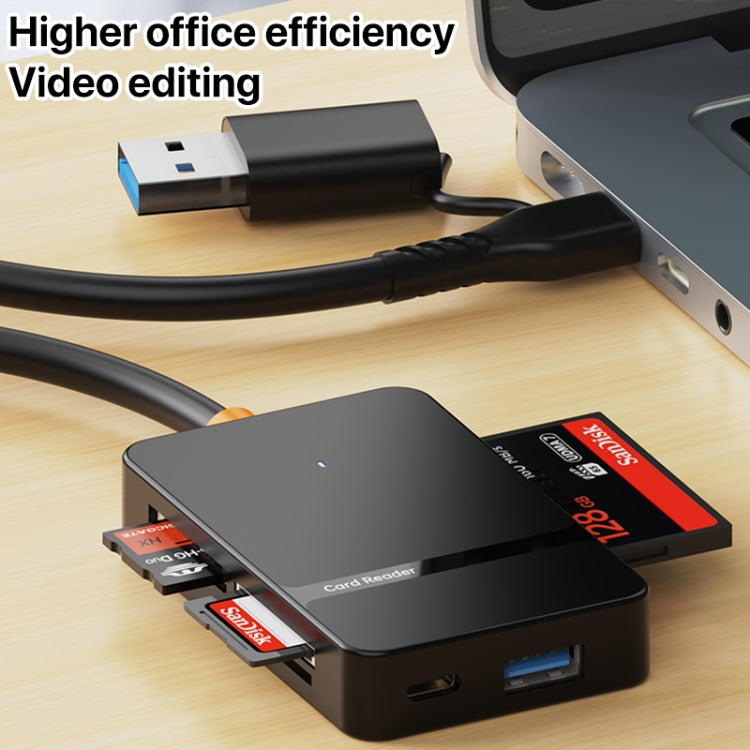 Lettore schede memoria 8 in 1 USB Type-C e USB 3.0