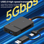 Lettore schede memoria 8 in 1 USB Type-C e USB 3.0