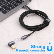Adattatore di ricarica con presa libera da 4,0 x 1,7 mm a testa rotonda magnetica CC, 4.0 x 1.7mm to Magnetic Head(Black)
