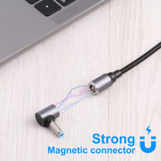 Cavo adattatore di ricarica con spina libera a testa rotonda CC magnetica da 5,5 x 2,1 mm femmina a 8 pin, 5.5 x 2.1mm to Magnetic Round Head