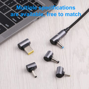 Cavo adattatore di ricarica con spina libera a testa rotonda CC magnetica da 5,5 x 2,1 mm femmina a 8 pin, 5.5 x 2.1mm to Magnetic Round Head