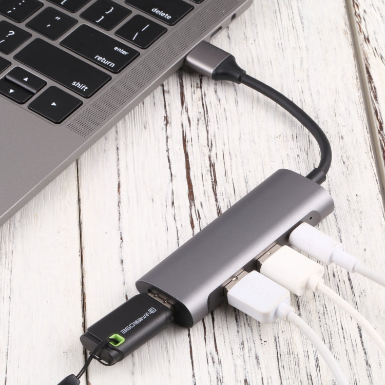 Docking station HUB USB 3.0 4 in 1 con USB-C