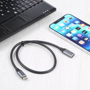 Cavo adattatore da USB-C/Tipo-C maschio a USB-C/Tipo-C femmina, lunghezza cavo: 50 cm, 50cm