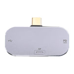Adattatore 3 in 1 USB-C maschio a USB-C + USB + DP femmina