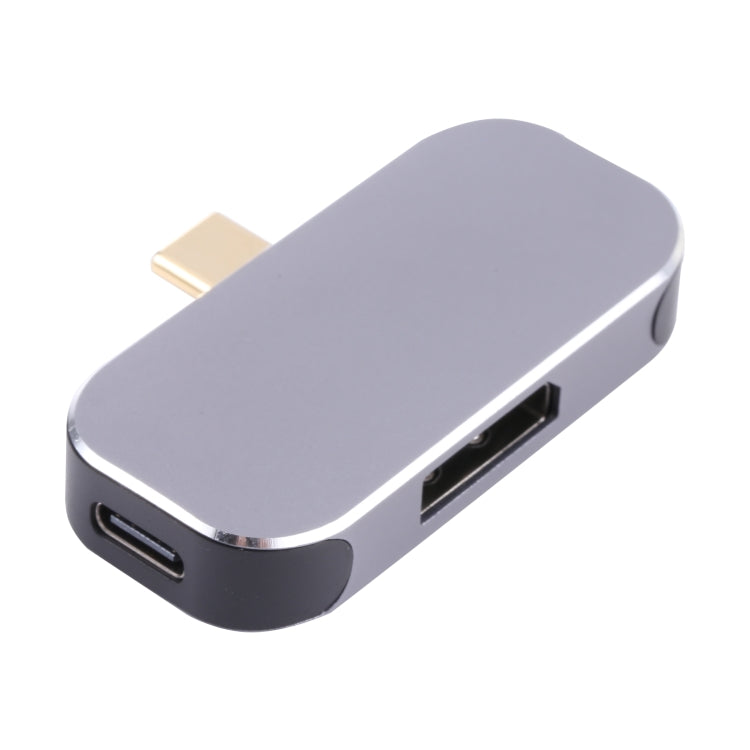 Ricarica USB-C/Type-C 3 in 1 maschio a USB-C/Type-C + adattatore USB + DP femmina, USB-C / Type-C + USB + DP