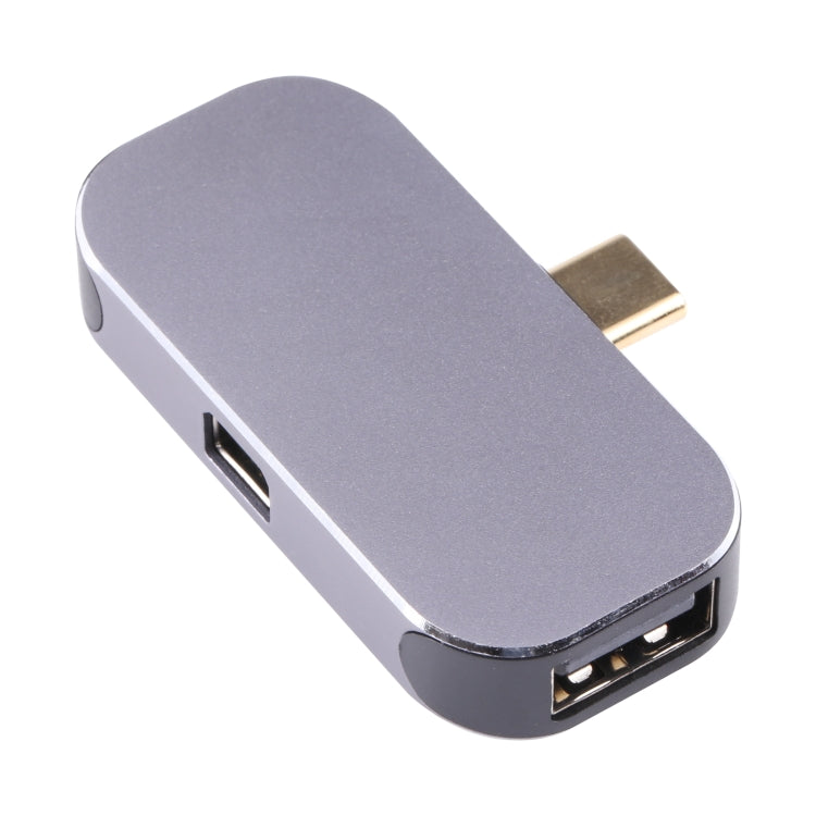 Adattatore USB-C 3 in 1 maschio a USB-C, USB e Mini DP femmina
