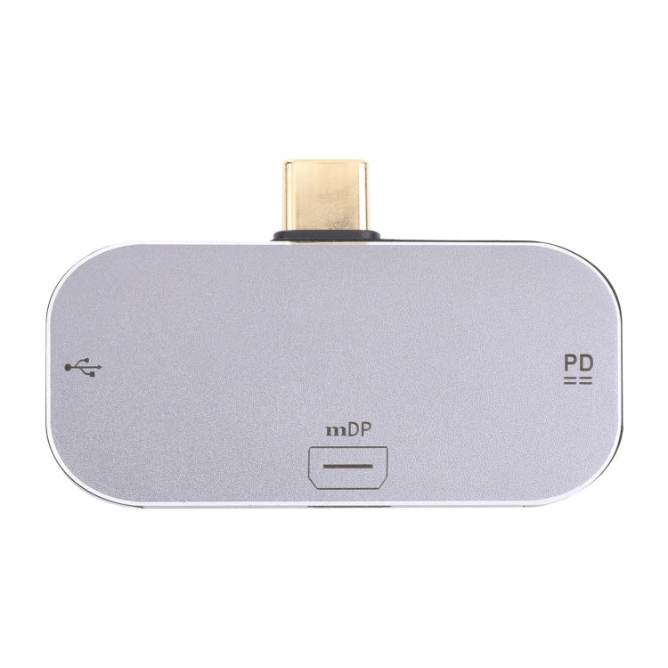 Adattatore USB-C 3 in 1 maschio a USB-C, USB e Mini DP femmina