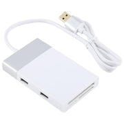 Lettore di schede Dual USB 3.0 multifunzione 6 in 1 + XQD + CF + TF + SD, 6 In 1