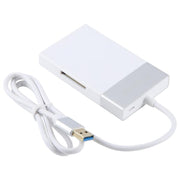 Lettore di schede Dual USB 3.0 multifunzione 6 in 1 + XQD + CF + TF + SD, 6 In 1