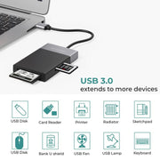Lettore di schede Dual USB 3.0 multifunzione 6 in 1 + XQD + CF + TF + SD, 6 In 1