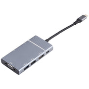 Doppia USB 3.0 7 in 1 + TF/SD + HDMI/VGA + jack da 3,5 mm + Dock Station USB-C multifunzione Type-C / USB-C, 2xUSB3.0+TF/SD+HDMI/VGA+3.5mm