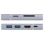 Doppia USB 3.0 7 in 1 + TF/SD + HDMI/VGA + jack da 3,5 mm + Dock Station USB-C multifunzione Type-C / USB-C, 2xUSB3.0+TF/SD+HDMI/VGA+3.5mm