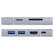 Doppia USB 3.0 7 in 1 + TF/SD + HDMI/VGA + jack da 3,5 mm + Dock Station USB-C multifunzione Type-C / USB-C, 2xUSB3.0+TF/SD+HDMI/VGA+3.5mm