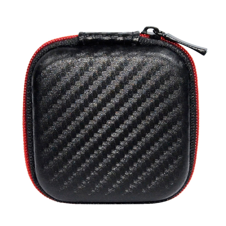 Custodia ricevente portatile in fibra di carbonio per caricabatterie per cavo dati KZ, Square
