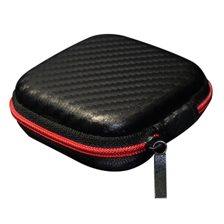 Custodia ricevente portatile in fibra di carbonio per caricabatterie per cavo dati KZ, Square