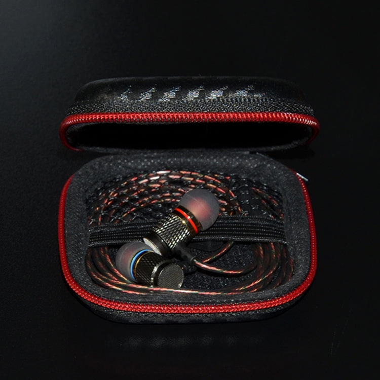 Custodia ricevente portatile in fibra di carbonio per caricabatterie per cavo dati KZ, Square