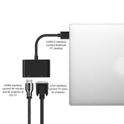 Convertitore video HD da USB 3.0 a VGA + HDMI 2 in 1 5201B, 5201B Black, 5201B Silver