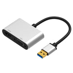 Convertitore video USB 3.0 a VGA e HDMI 2 in 1 Full HD