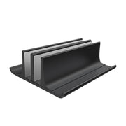 Base di supporto verticale per laptop regolabile in larghezza a doppio slot in lega di alluminio portatile universale, Double Slot Black, Double Slot Silver
