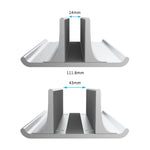 Base universale portatile per supporto radiante verticale per laptop regolabile in larghezza a slot singolo in lega di alluminio, Single Slot Black, Single Slot Silver