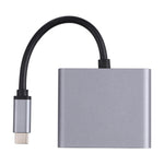 Adattatore HUB USB-C a 2 porte HDMI HDTV 1080p