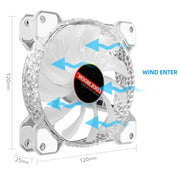 Ventola di raffreddamento COOLMOON RGBVentole ARGB PWM 6PIN S1 da 120 mm, CM-S1