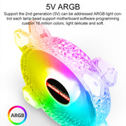 Ventola di raffreddamento COOLMOON RGBVentole ARGB PWM 6PIN S1 da 120 mm, CM-S1