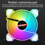 Ventola di raffreddamento COOLMOON RGBVentole ARGB PWM 6PIN S1 da 120 mm, CM-S1
