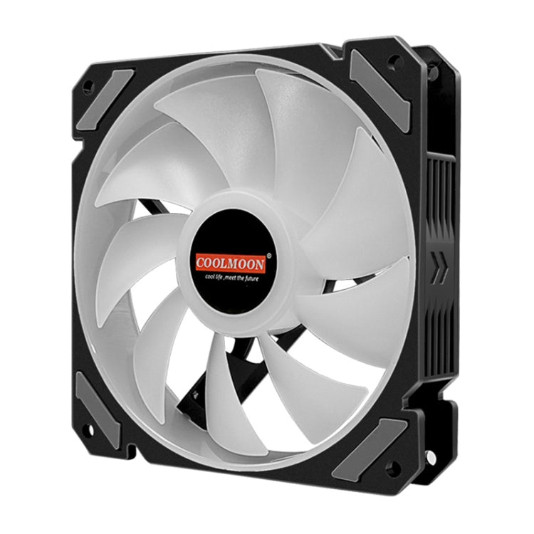 COOLMOON 12 Raffreddatore per case del computer con radiatore con telecomando a luce RGB monocolore, CM-JOY-B