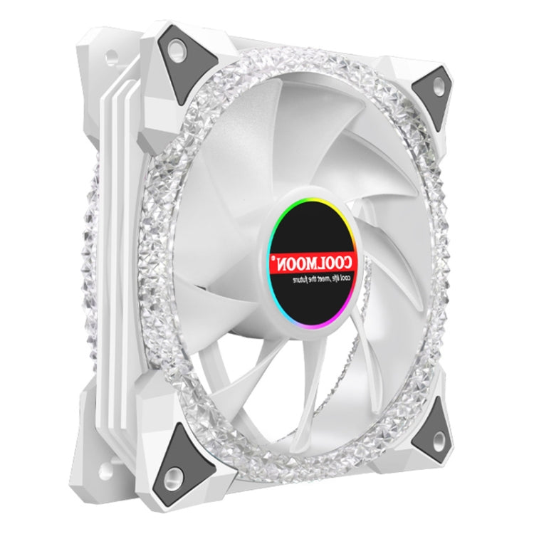 COOLMOON AS2 Ventola di raffreddamento controllata PWM Ventola per telaio ARGB a doppia apertura per computer con raffreddamento ad acqua, CM-AS2