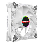 COOLMOON AS2 Ventola di raffreddamento controllata PWM Ventola per telaio ARGB a doppia apertura per computer con raffreddamento ad acqua, CM-AS2