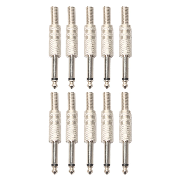 Connettore audio 2 pin 6,35 mm in lega di zinco 10 pezzi