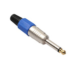 Connettori Audio Mono 6,35mm Placcati Oro Set 2 pezzi