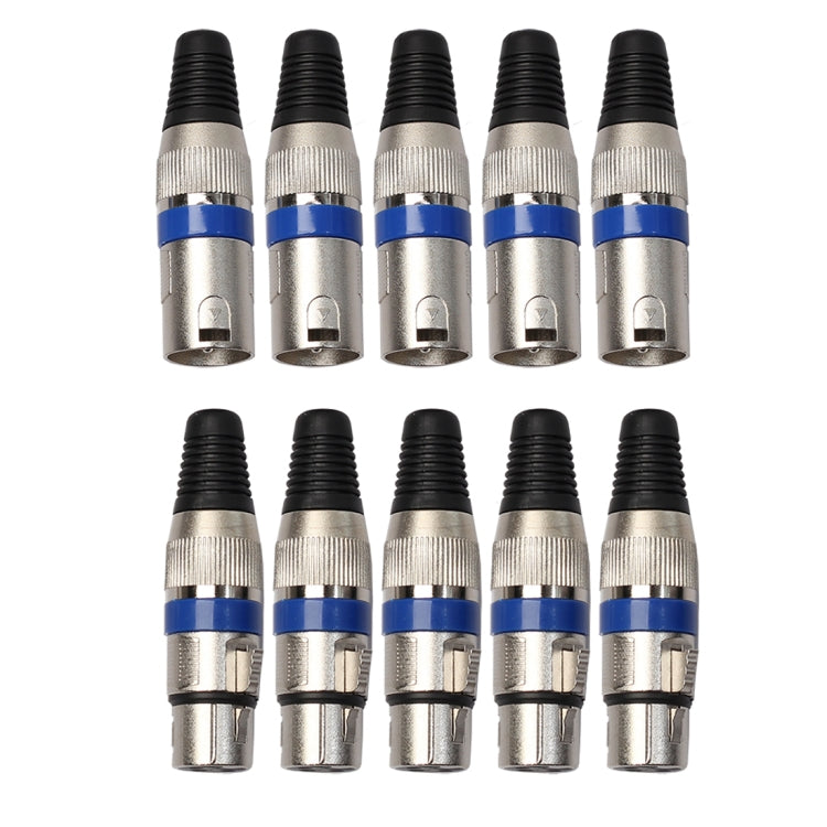 5 Pairs XLR Male + Female Microphone Jack Connectors, 5 Pairs