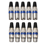5 paia connettori XLR maschio e femmina per microfono