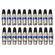 10 Pairs XLR Male + Female Microphone Jack Connectors, 10 Pairs
