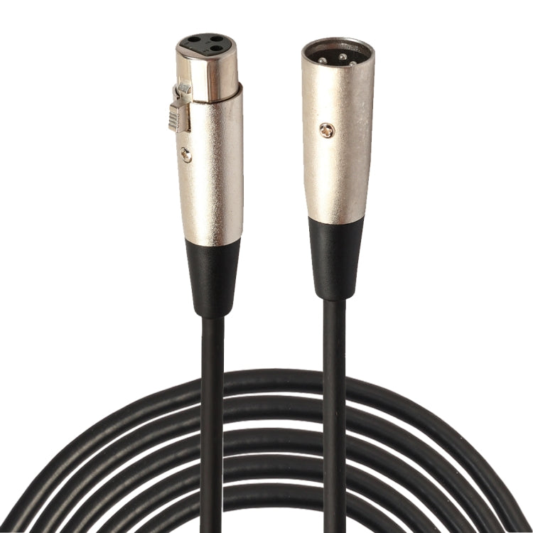 5m 3 Pin XLR Male to XLR Female Shielded MIC Microphone Audio Cable, Length: 5m