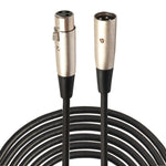 Cavo audio per microfono schermato MIC da 10 m a 3 pin XLR maschio a XLR femmina, Length: 10m