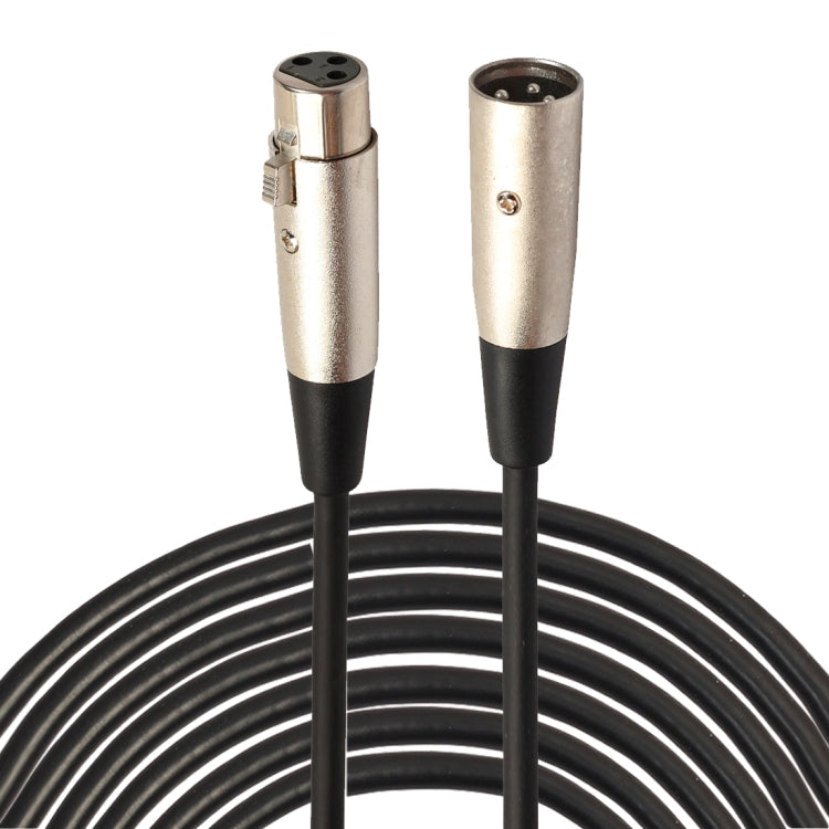 15m 3 Pin XLR Male to XLR Female Shielded MIC Microphone Audio Cable, Length: 15m