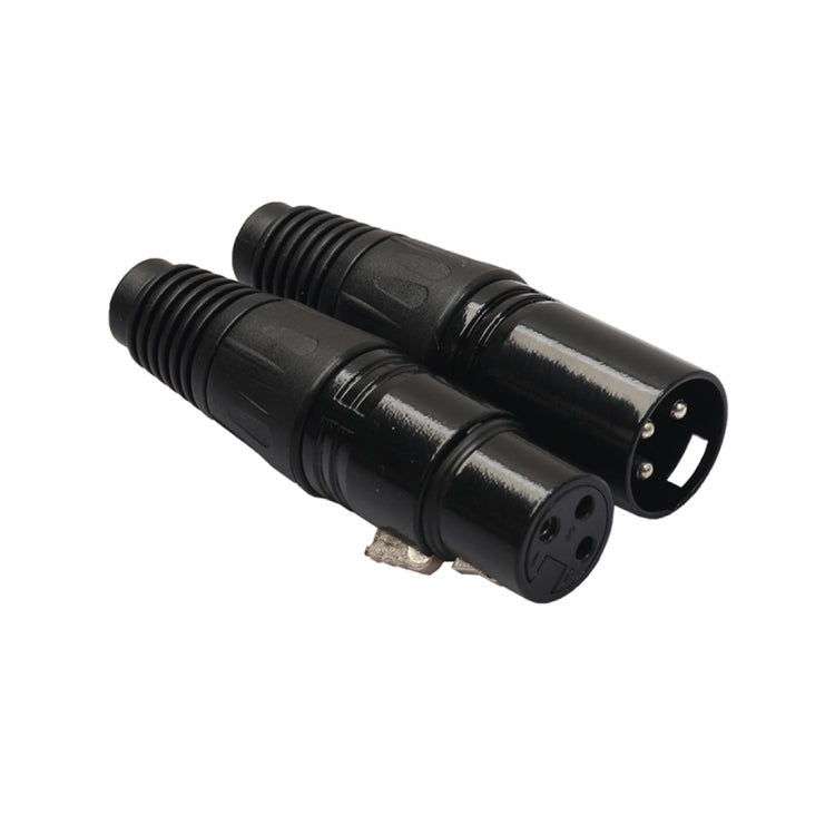 5 paia di connettori per cavo audio XLR nero a 3 pin maschio e femmina, 5 Pairs