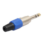 Spina audio stereo placcata oro 6,35 mm 2 pezzi