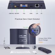 Mini PC Zero Client R1W, CORTEX QUAD A9 Quad Core fino a 1,6 GHz, RAM: 1 GB, ROM: 8 GB, supporto WiFi, HDMI, VGA, RJ45, SPK, WiFi Version