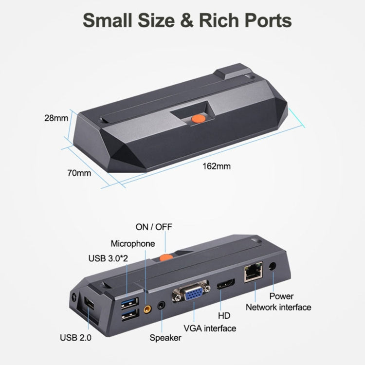 R1pro Mini PC con sistema Windows e Linux, Quad Core da 1,5 GHz, RAM: 1 GB, ROM: 8 GB, supporto WiFi, WiFi Version