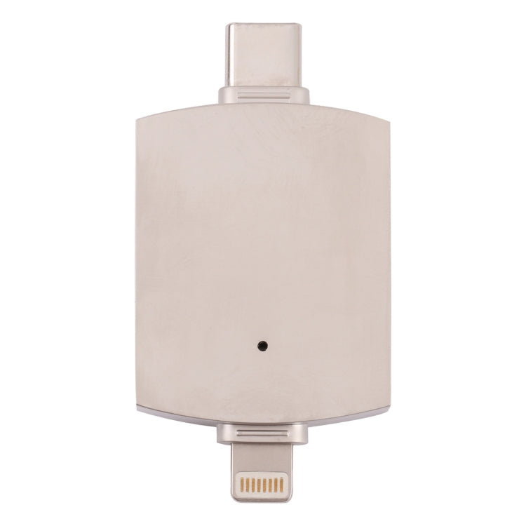 4 in 1 Type-C / USB-C + 8 pin + adattatore multifunzione Dual USB con doppia funzione OTG, 4 In 1